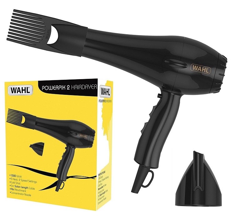 Wahl PowerPik 2 Turbo Afro Hair Dryer with Afro Comb Pik
