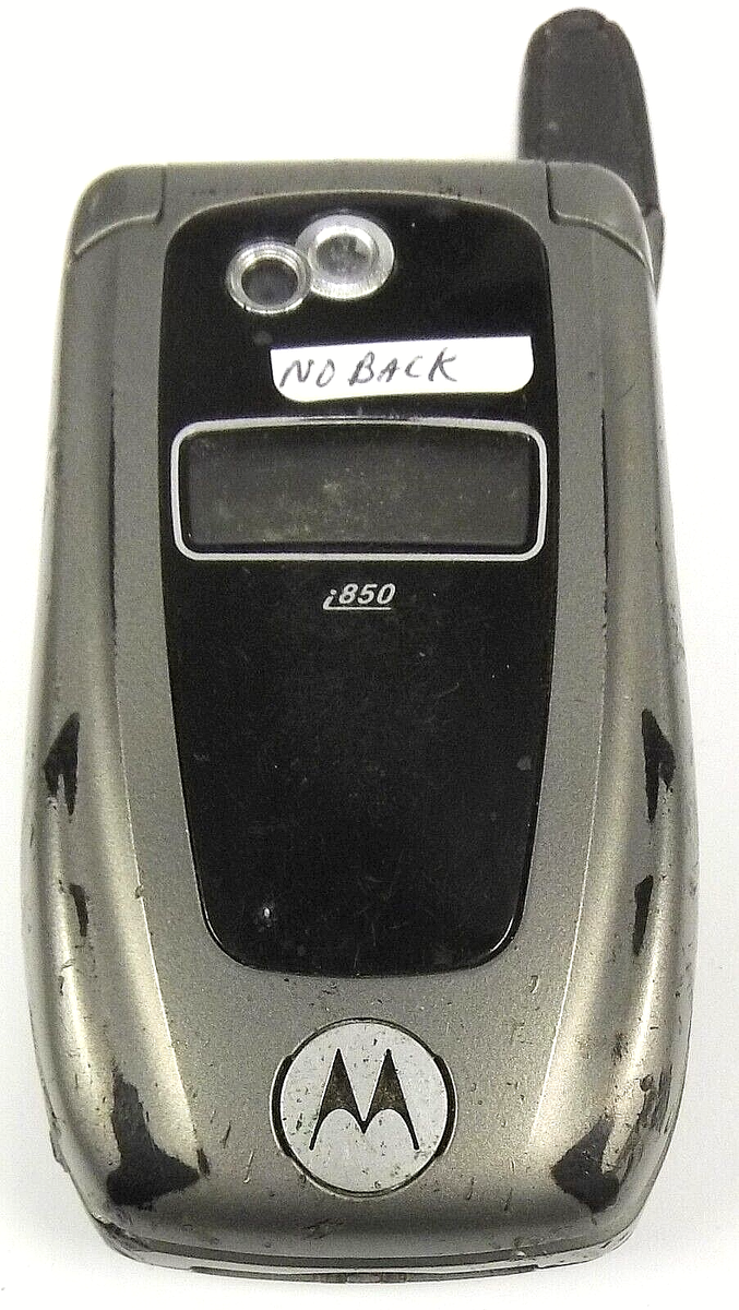 Motorola i850 - Gray and Black ( Nextel ) Rare PTT iDEN Flip Phone