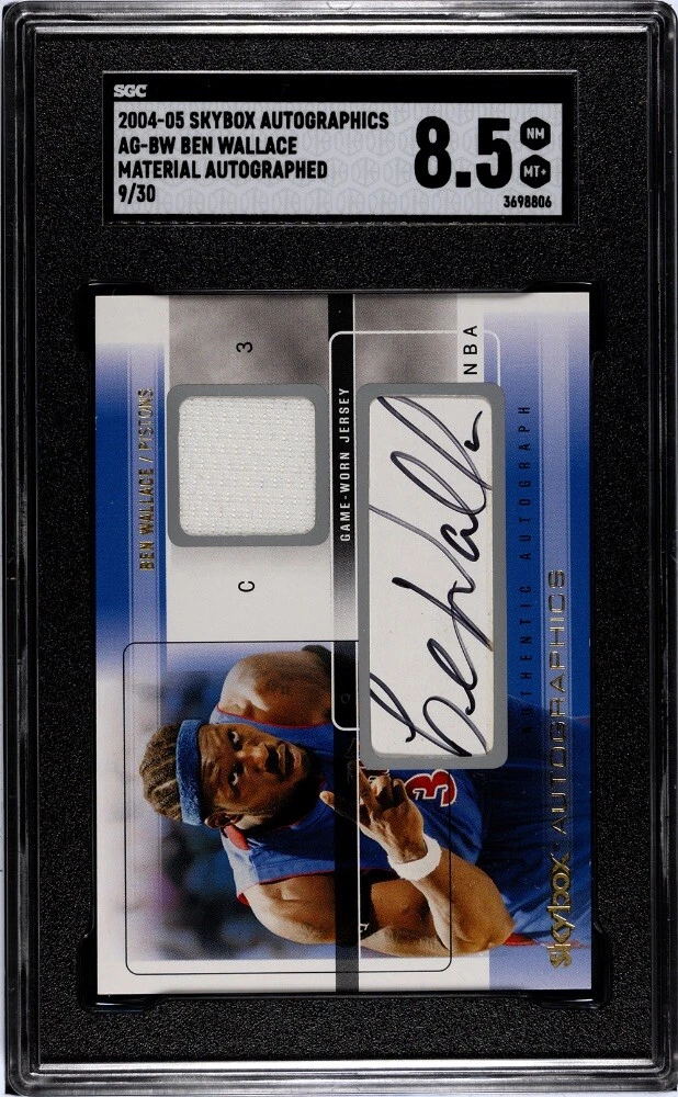 Ben Wallace Basketball Autographed Sports Trading Cards