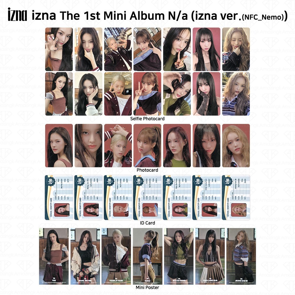IZNA The 1st Mini Album N/a NFC_Nemo ver Official Selfie Photocard