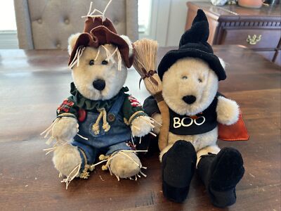 Vintage Starbucks Bearista Bears Lot Of 2 Fall 12” Plush! Retired