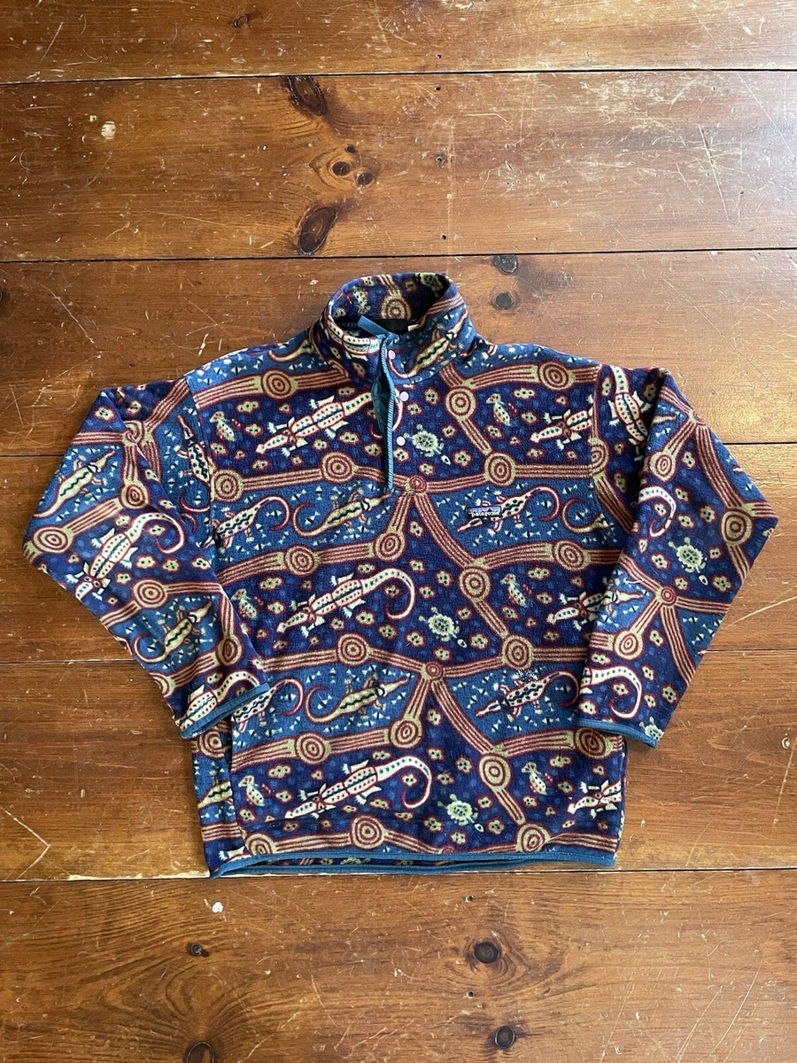 Super Rare!】Patagonia Crocodile Bluegrass large Synchilla Snap T