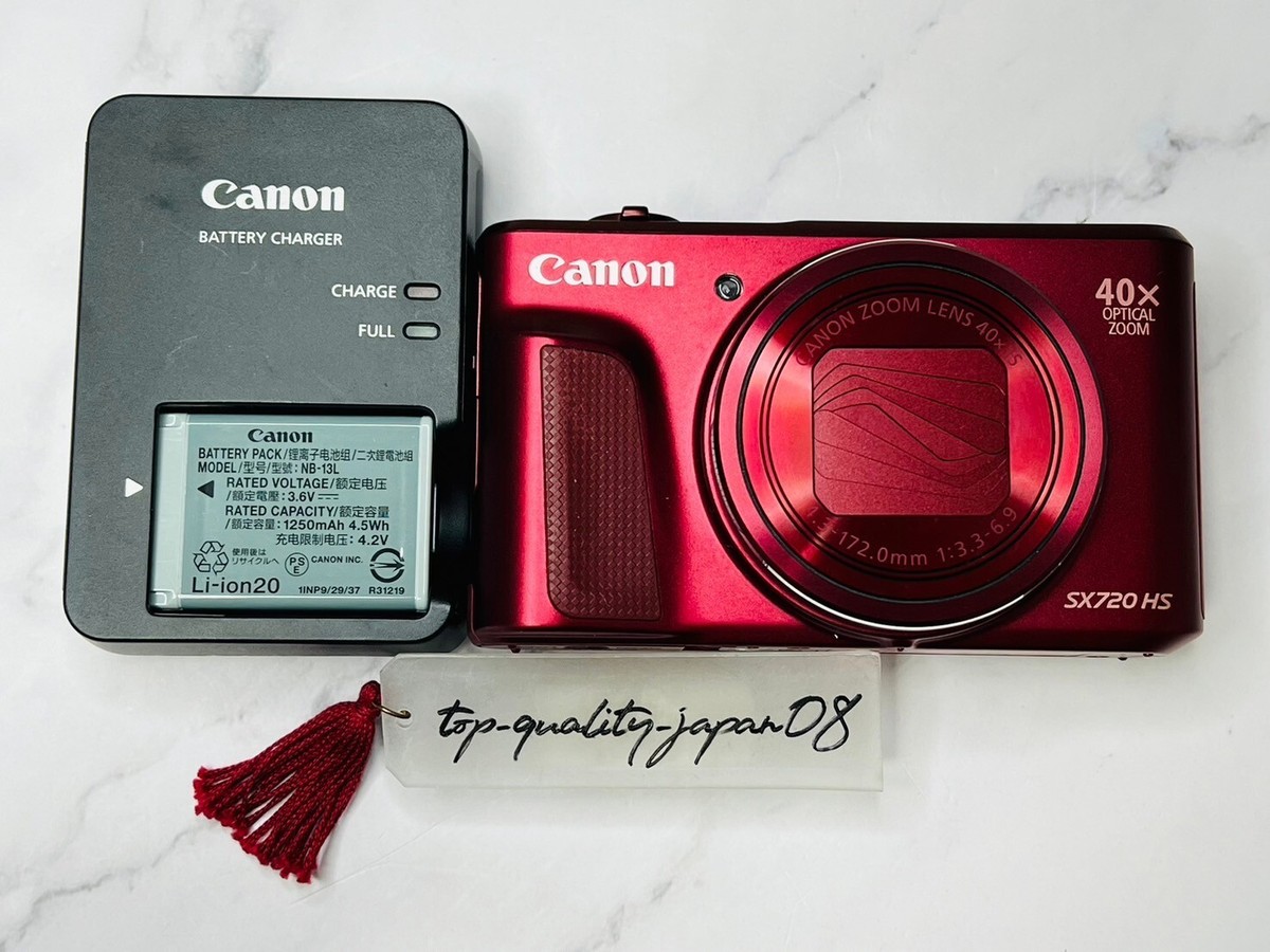 Digital Camera Canon PowerShot SX720 HS Red 20.3MP 40x Wi-Fi CMOS