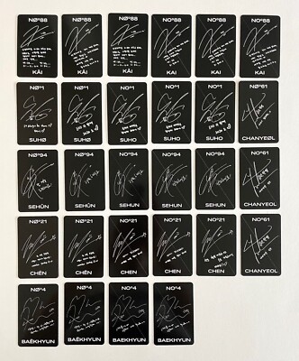 EXO 6th Album OBSESSION Official Photocard K-Pop Baekhyun Chanyeol