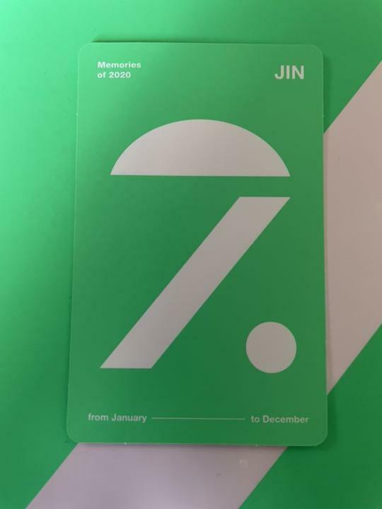 BTS MEMORIES 2020 DVD PHOTO CARD select RM JIN J-HOPE SUGA JIMIN V