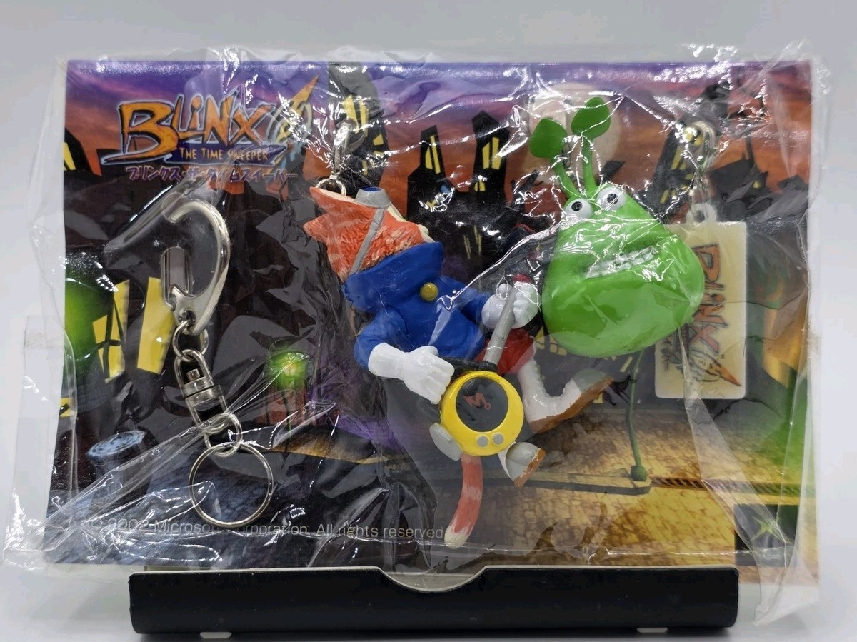 Blinx The Time Sweeper Keychain Figure Microsoft 2002 ‎Xbox Toy