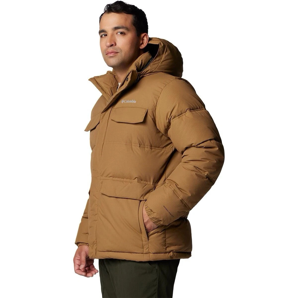 Columbia Landroamer Puffer Jacket Waterproof Delta Brown Men's Sz