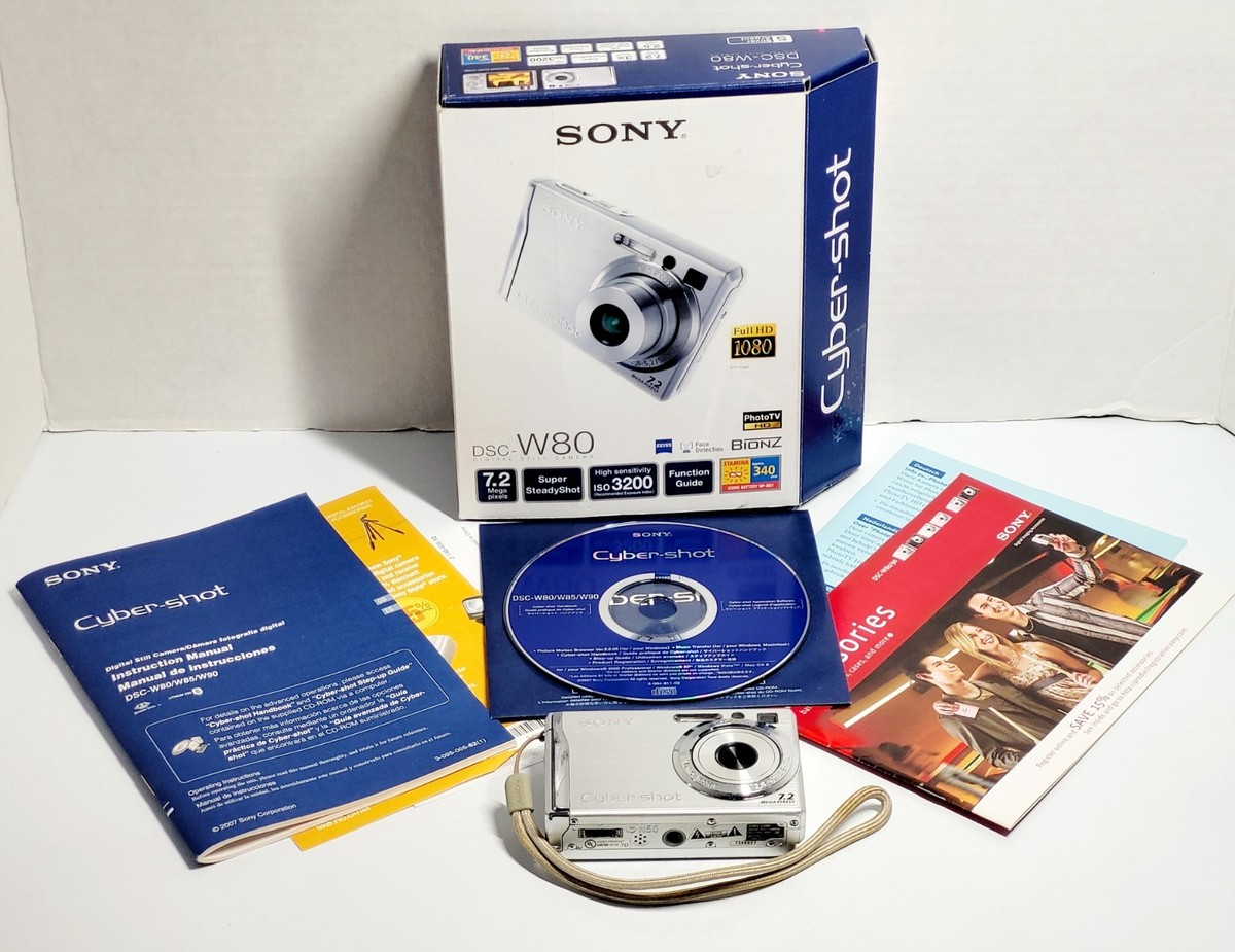 Sony Cyber-shot DSC-W80 Digital Camera 7.2MP UNTESTED SOLD AS-IS