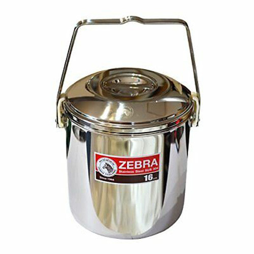 Zebra Loop Handle Pot Stainless Steel Billy Can 16cm Bushcraft