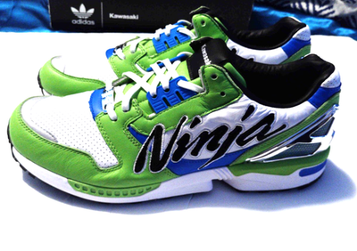 Adidas Sz.13 Men's White, Black, Blue, Chrome ZX 8000 Ninja