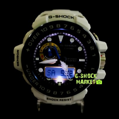 Casio G-SHOCK GULFMASTER white/Grey Multiband 6 Solar Men's Watch