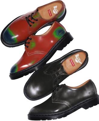 Supreme x Dr.Martens 1461 3 Eye Shoe Black Red 2colors Men's Size