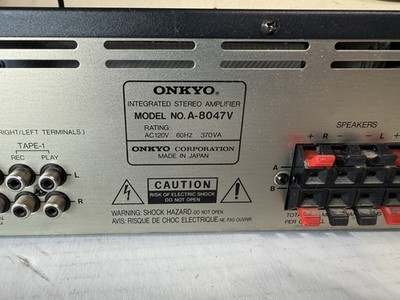 ONKYO A-8047V INTERGRATED STEREO AMPLIFIER DELTA POWER SUPPLY