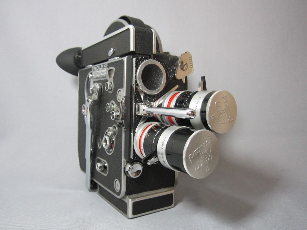 BOLEX REX-4 H8 REFLEX 8MM MOVIE CAMERA, KERN MACRO-SWITAR PRESET C
