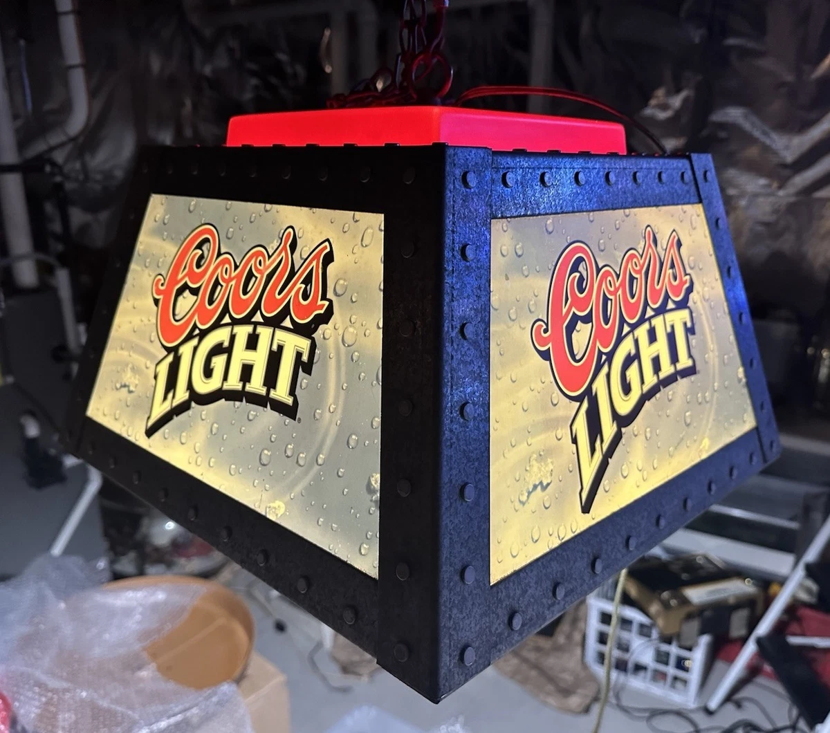 Hanging Pool Table Light In Collectible Coors Signs & Tins for