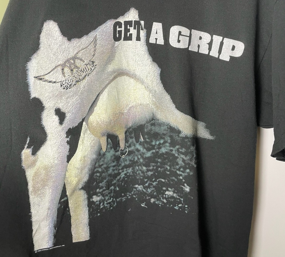 Vtg 90s 1993 Aerosmith Get A Grip World Tour Utter Single Stitch T