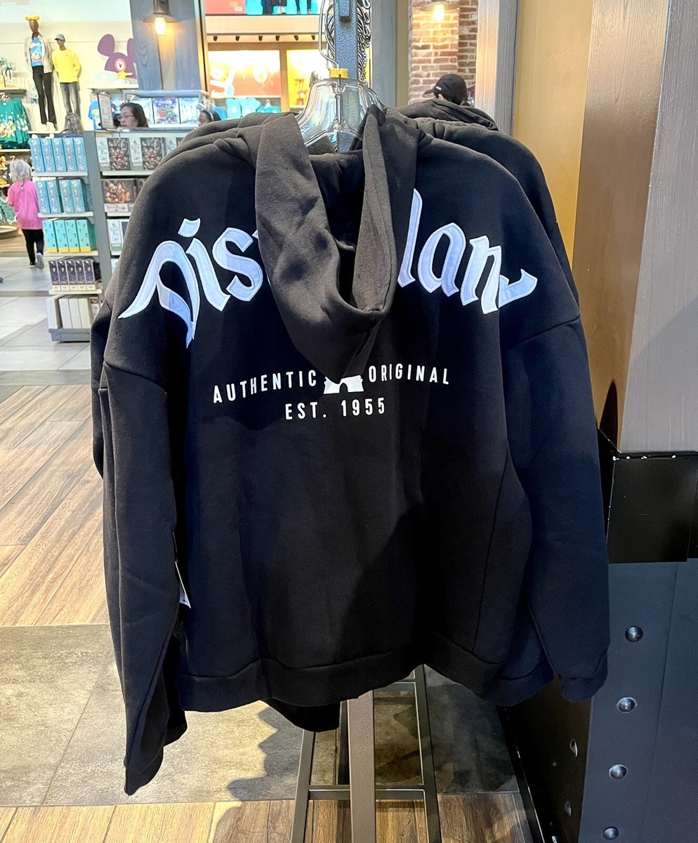 Disneyland Resort Black Spirit Jersey Sweater Zip Up Hoodie XS