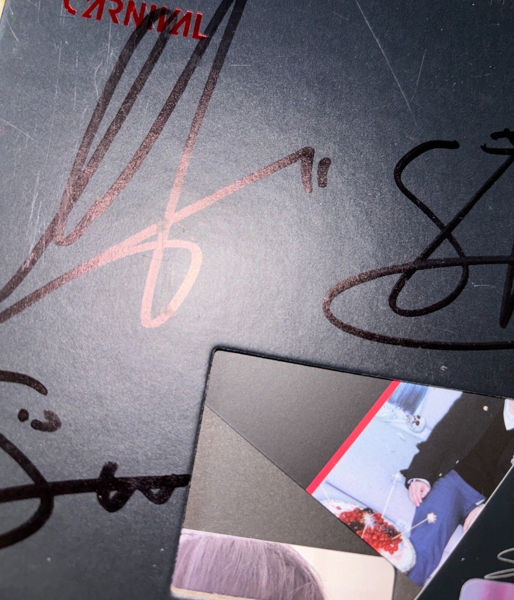 ENHYPEN [BORDER : CARNIVAL] Autographed Signed Promo Album MINT