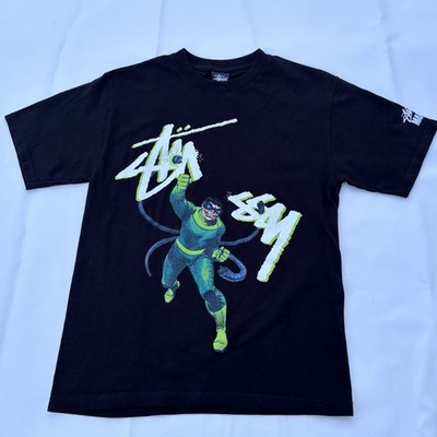 Vintage Stussy x Marvel Dr. Octopus Doc Ock (2011) Black Tee Shirt