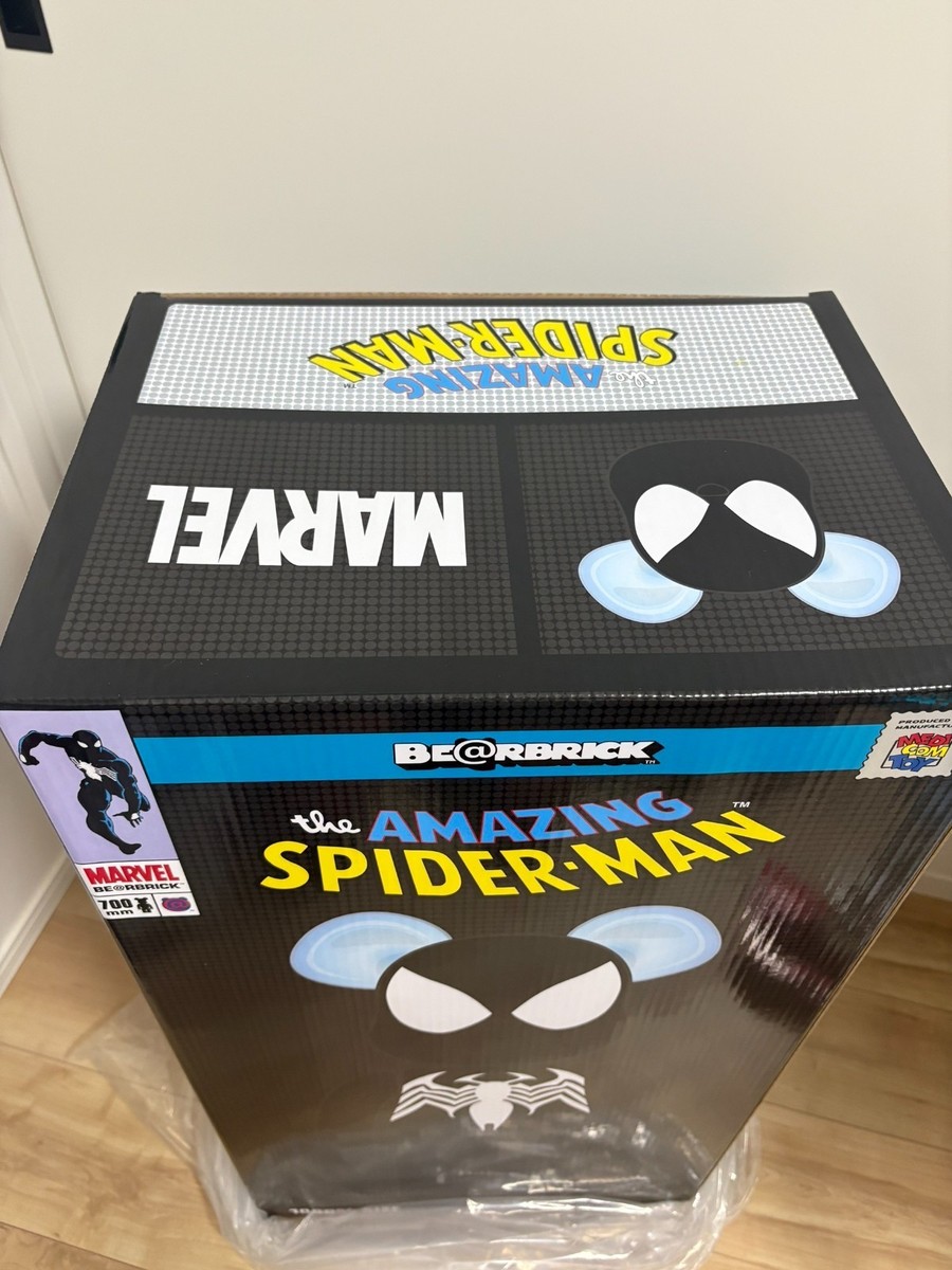 BE@RBRICK SPIDER MAN BLACK COSTUME 1000 % Medicom Toy BEARBRICK