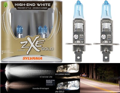 Sylvania Silverstar ZXE Gold H1 55W Two Bulb Headlight Cornering