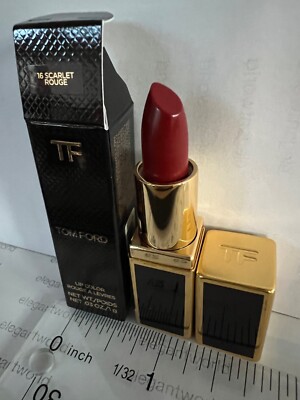 TOM FORD Lip Color SCARLET ROUGE 16 Medium Dark RED Lipstick