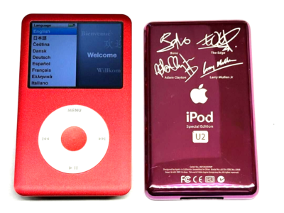 APPLE iPOD CLASSIC 7th Gen Red Special U2 Edition 160GB HDD 650mAh