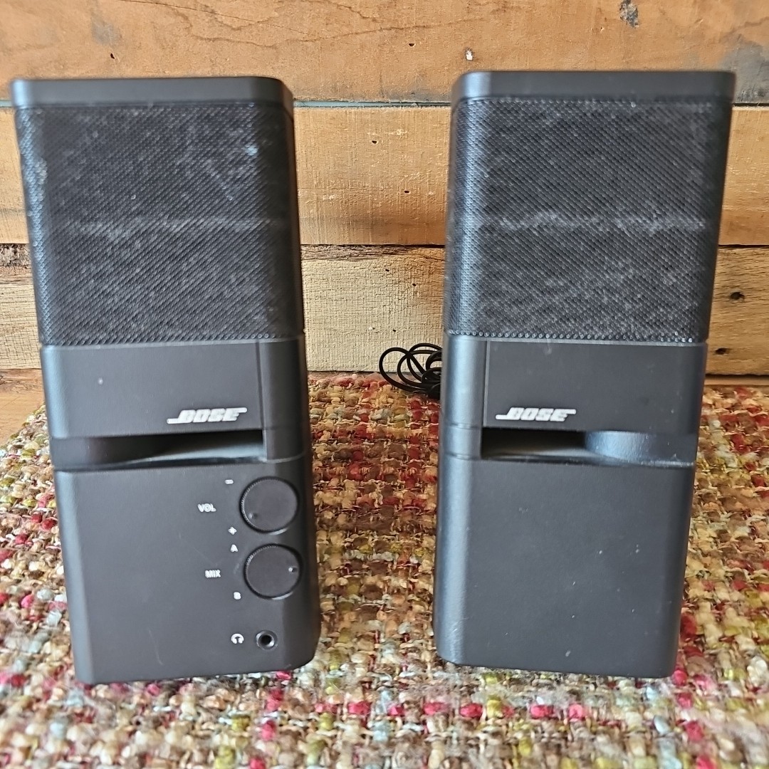 Bose MediaMate Computer Speaker Pair No AC Adapter Tested & Work