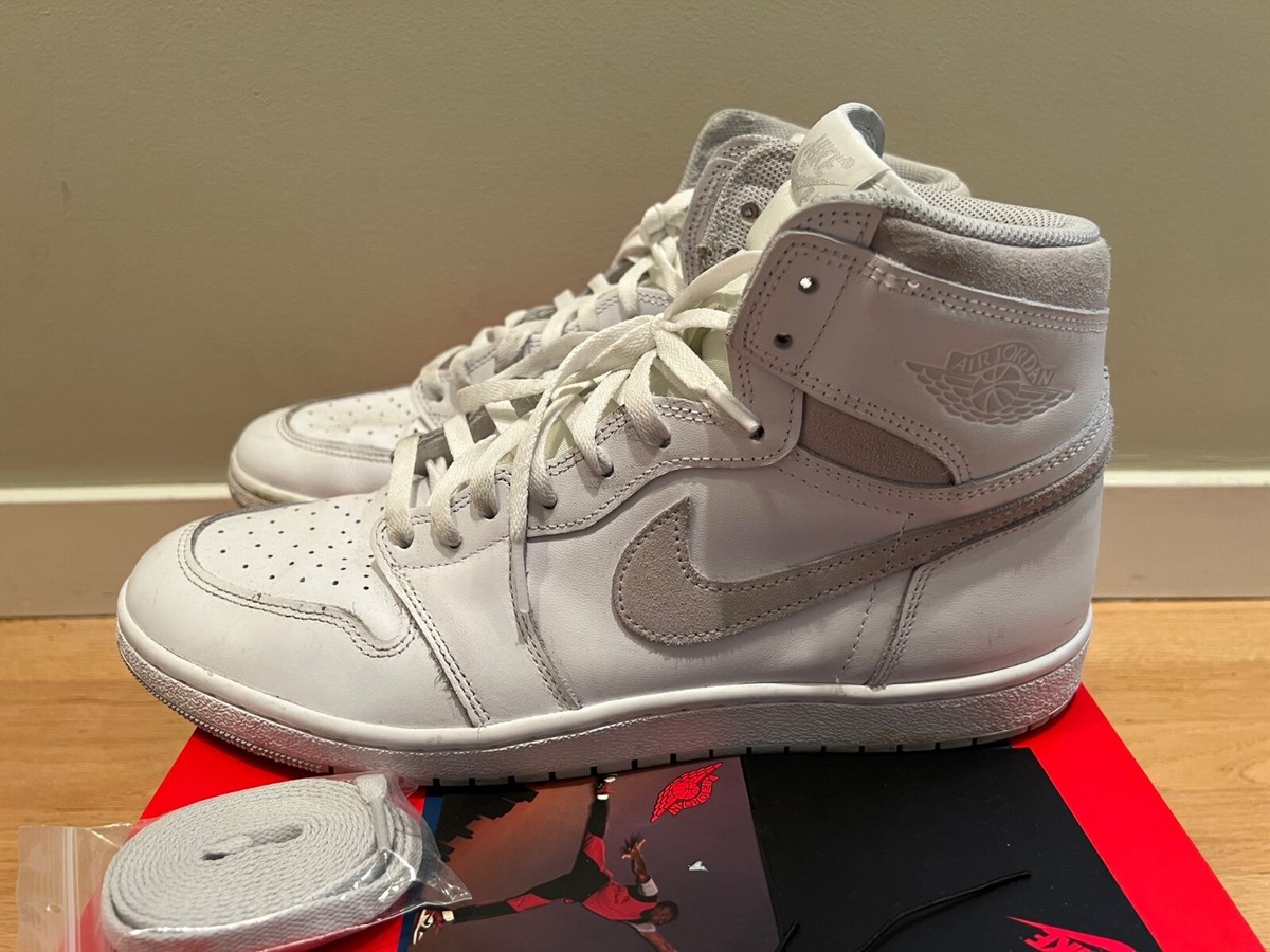 2021 Nike Air Jordan 1 I High Retro OG 85 White Neutral Grey sz 13