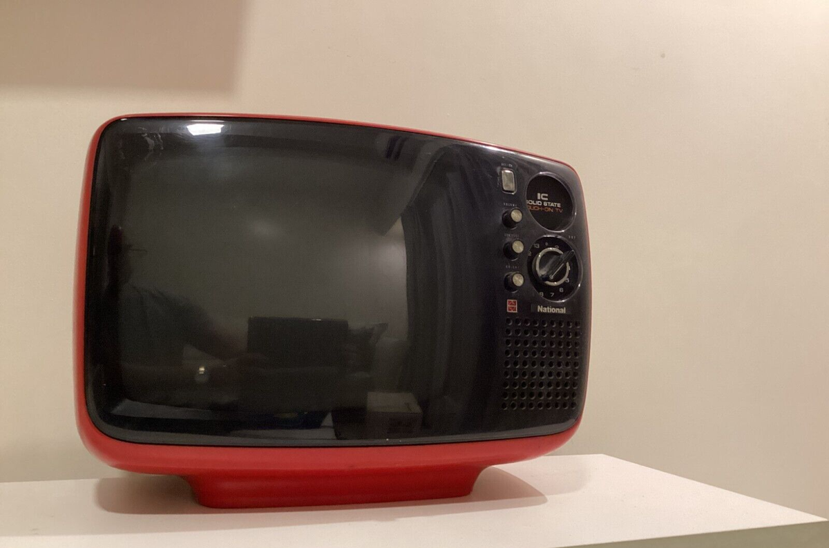 NATIONAL TR-542LN SOLID STATE TV 1970s SPACE AGE RED | eBay