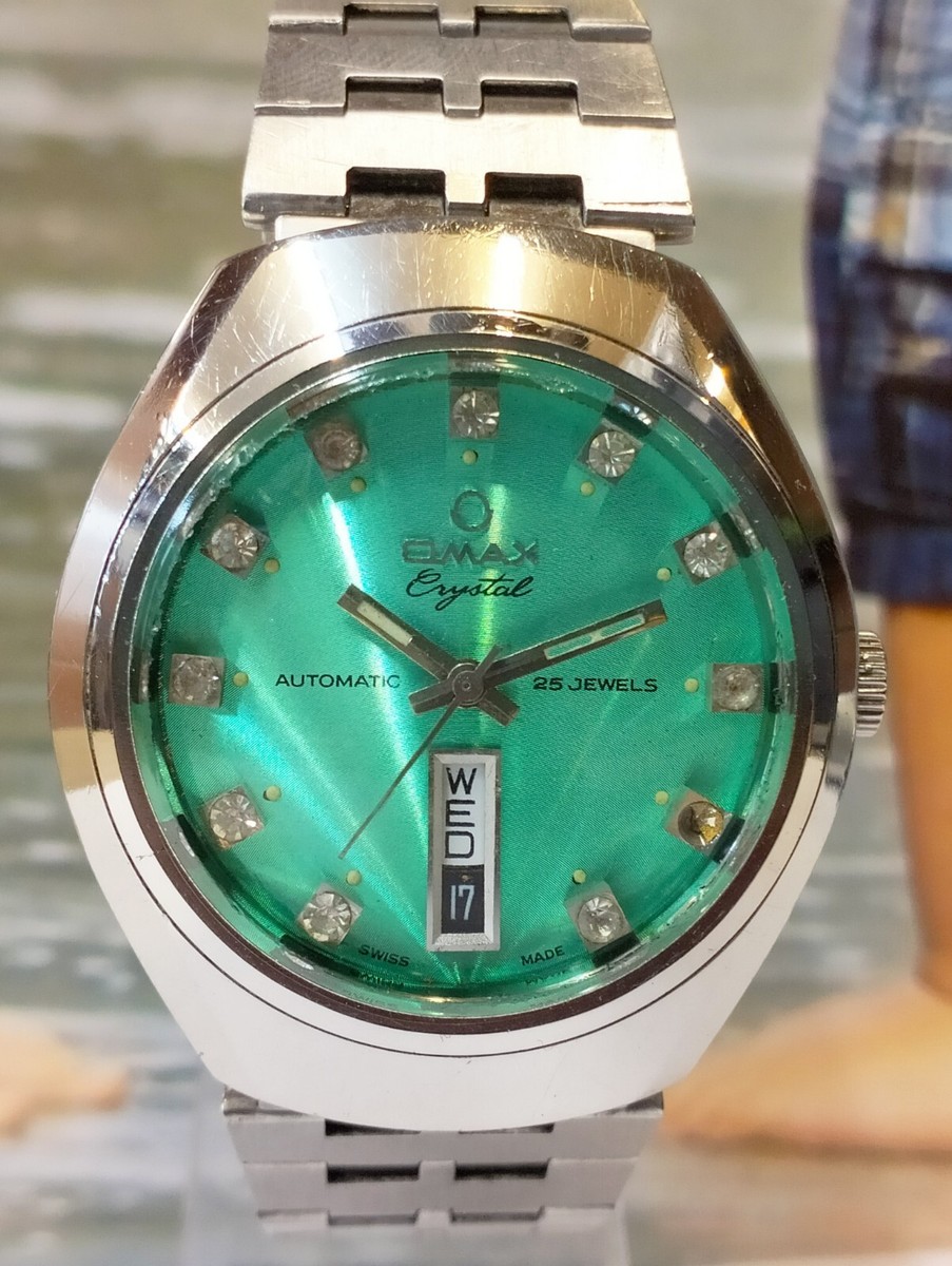 AUTHENTIC OMAX 25 JEWELS AUTOMATIC 28-35233 SWISS MEN'S FULL