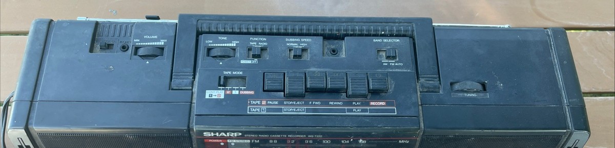 Sharp WQ-T222 Dual Cassette Player Recorder AM/FM Boombox | eBay