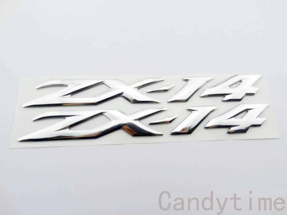 Motorcycle 3D Raised ZX-14 Fairing Tank Emblem Sticker Decal For