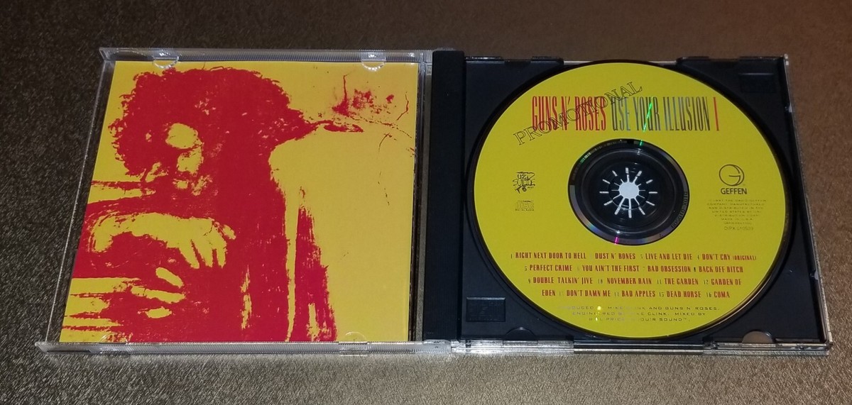 GUNS N ROSES PROMO ONLY CD USE YOUR ILLUSION ,RARE HYPE STICKER