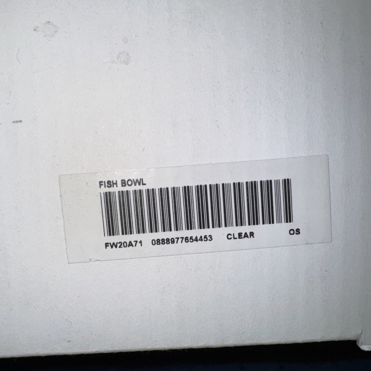 Supreme Fish Bowl Clear FW20 Clear Glass Embossed Logo Brand New