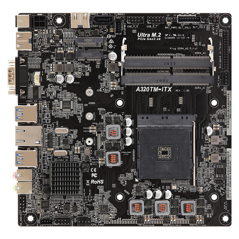 Thin Mini Motherboard For ASROCK A320TM-ITX AMD RYZEN AM4 DDR4