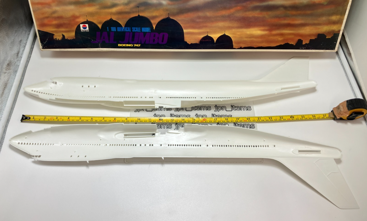Nitto 1/100 BOEING 747 JAL Japan Air Line JUMBO Vintage Plastic