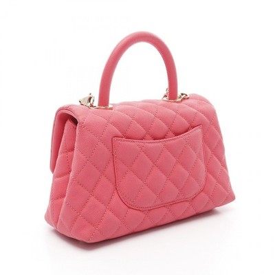 CHANEL Coco Handle Flap Matelasse shoulder Handbag A92990 Calfskin