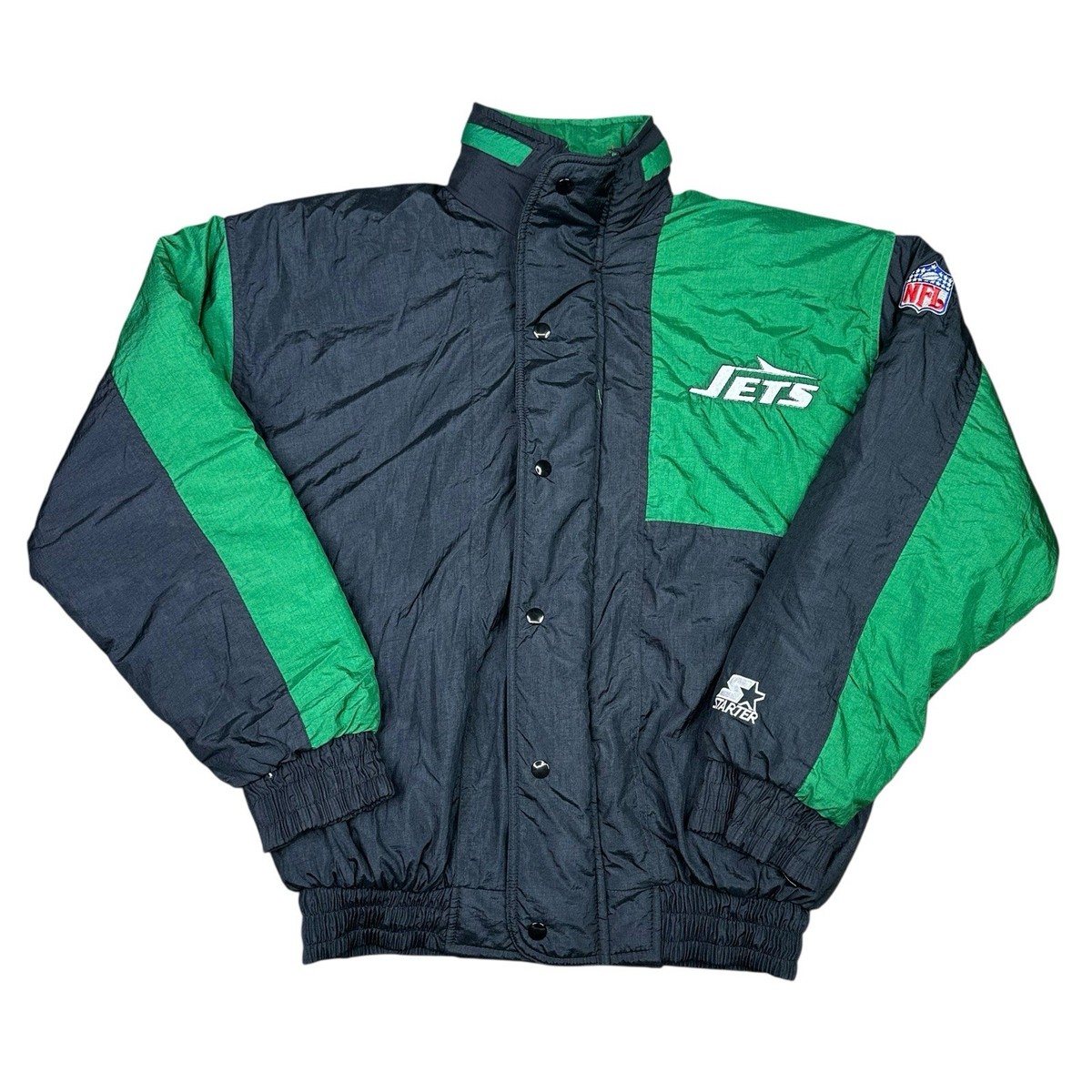 Vintage New York Jets 90s STARTER Puffer Full Zip Jacket NFL Adult