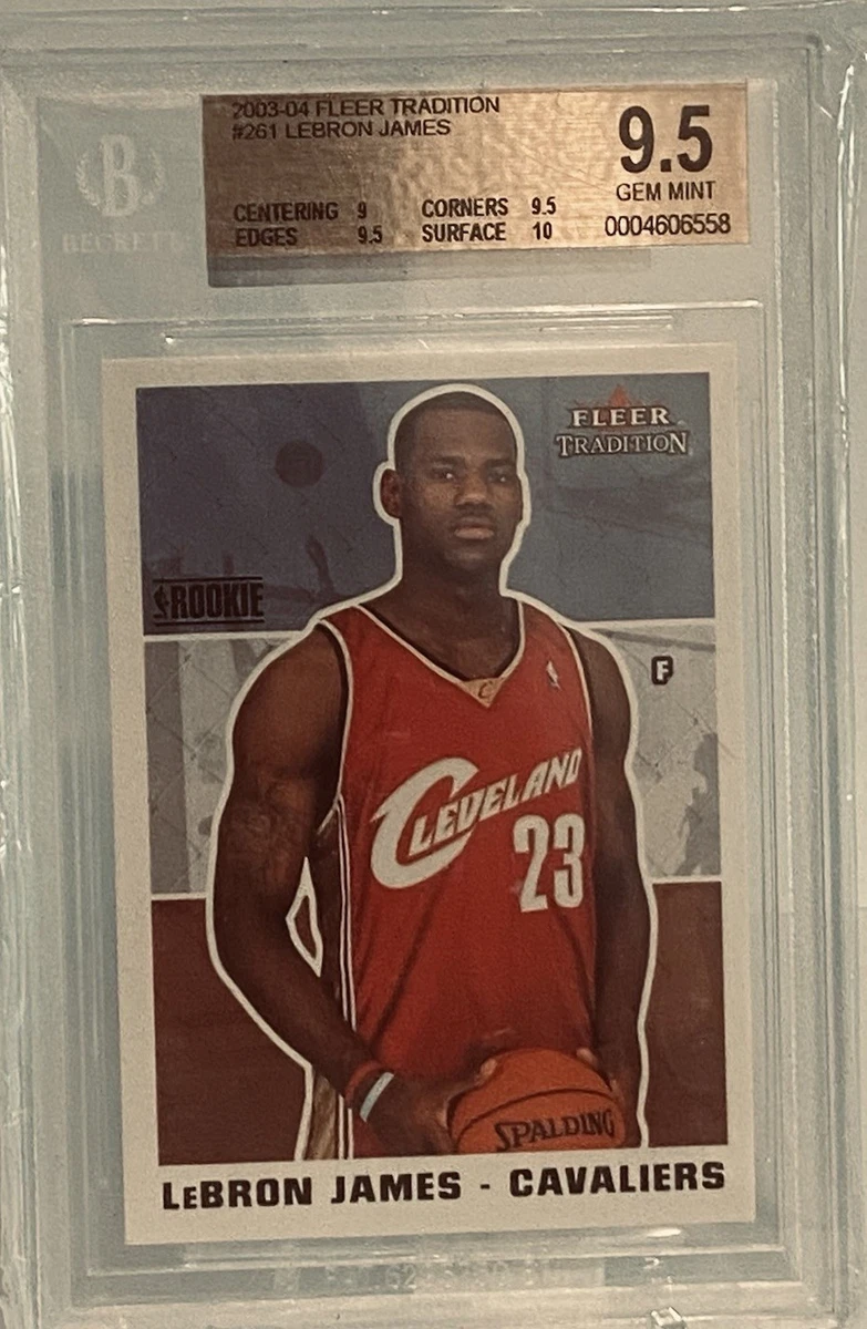 Rookie LeBron James Beckett BGS 9.5 Grade Basketball Trading Cards