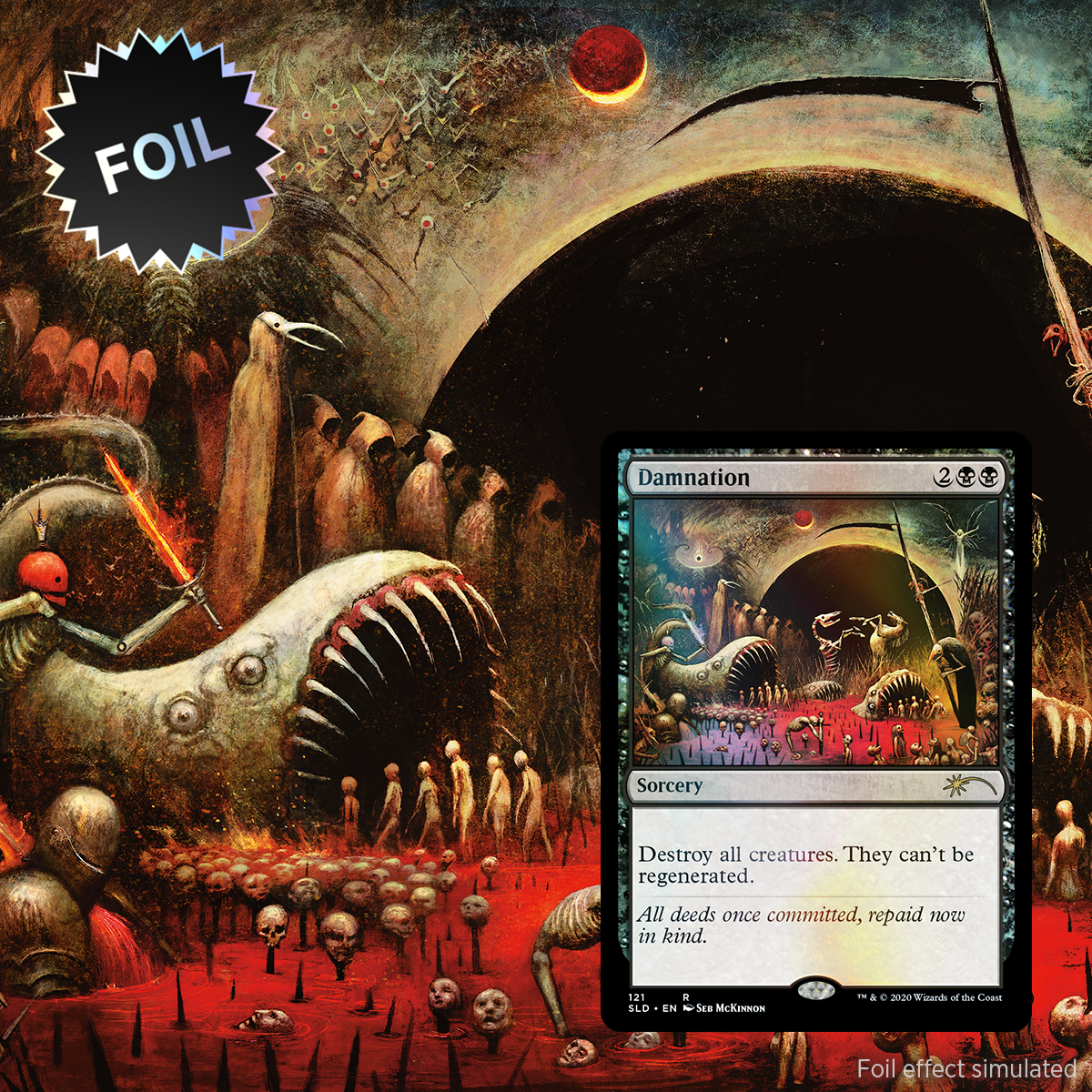 Preorder* Foil Damnation MtG Secret Lair Seb McKinnon Magic | eBay