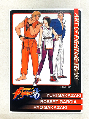 ART OF FIGHTING TEAM KOF The King Of Fighters 96 SNK Card From
