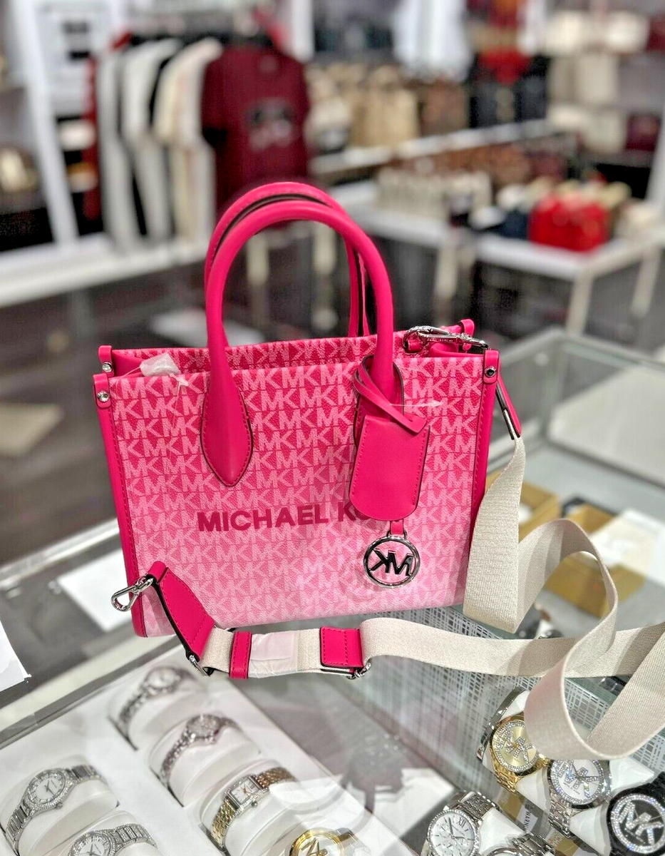 Michael Kors Mirella Small Logo Crossbody Strap Shopper Tote Bag