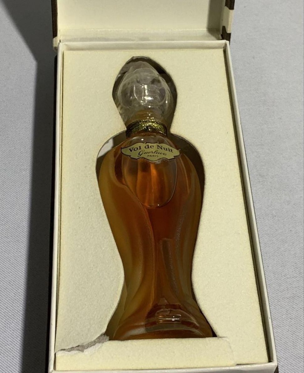 Guerlain Vol de Nuit parfum/extrait, 15ml rosebud, 1960s vintage