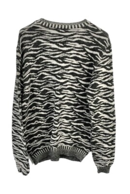 Authentic VERSACE JEANS COUTURE Grey Black Zebra Medusa Face Knit