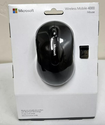 Boxed Microsoft 1383 1496 Wireless Mobile Mouse 4000 - Graphite