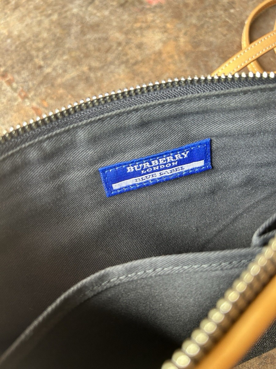 Vintage Burberry Blue Label Made In Japan Denim Purse Cross Body