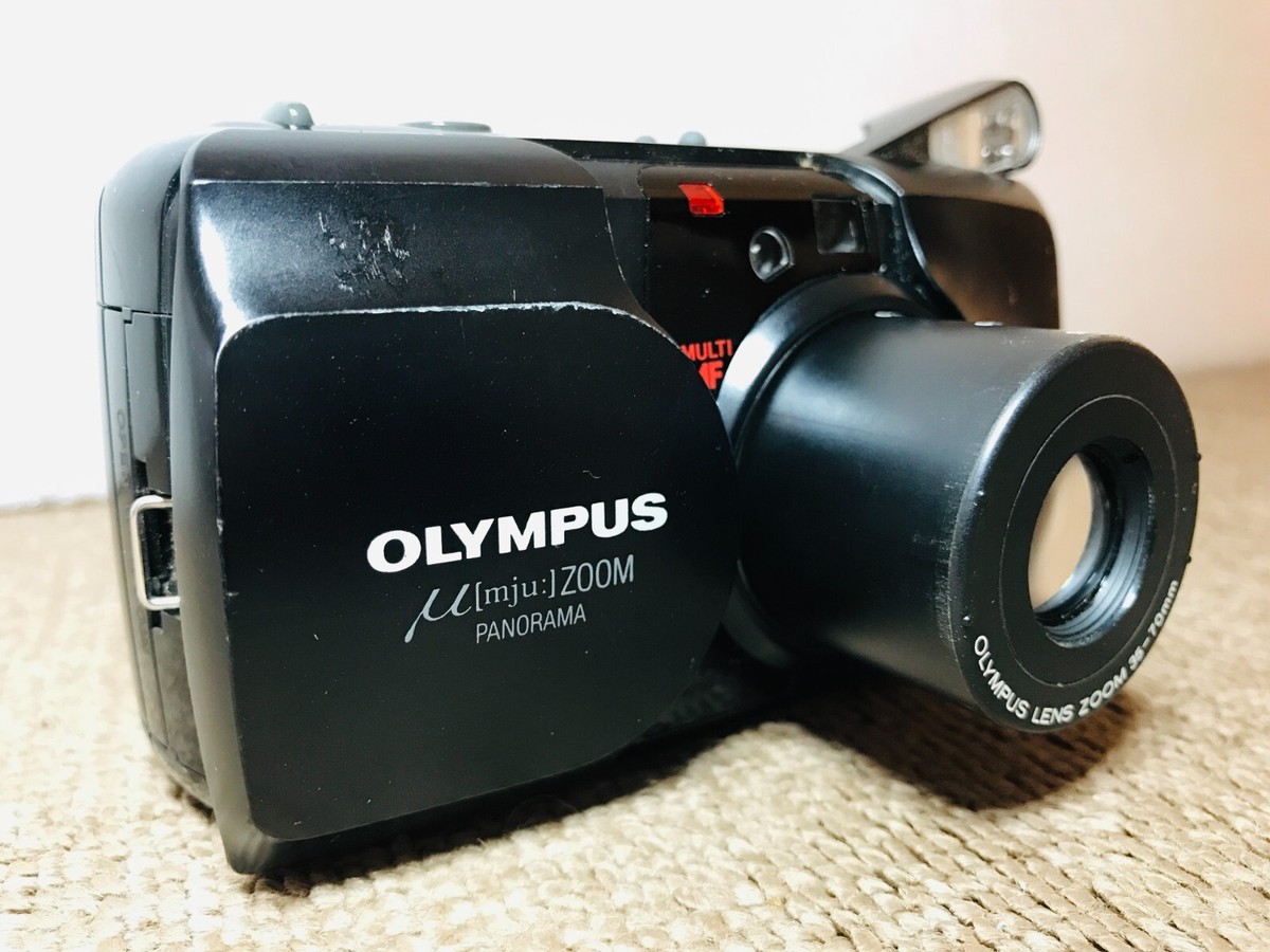OLYMPUS μ [mju:] Zoom Panorama Black 35mm Point & Shoot Film