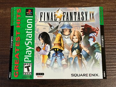 Final Fantasy IX 9 FF9 FFIX FF PS1 Playstation 1 PS One Cover Art