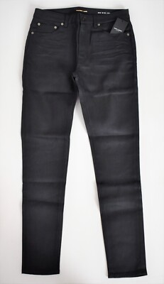 🆕️ SAINT LAURENT Paris D05 W/SK-MW Black SKINNY MEDIUM-RISE
